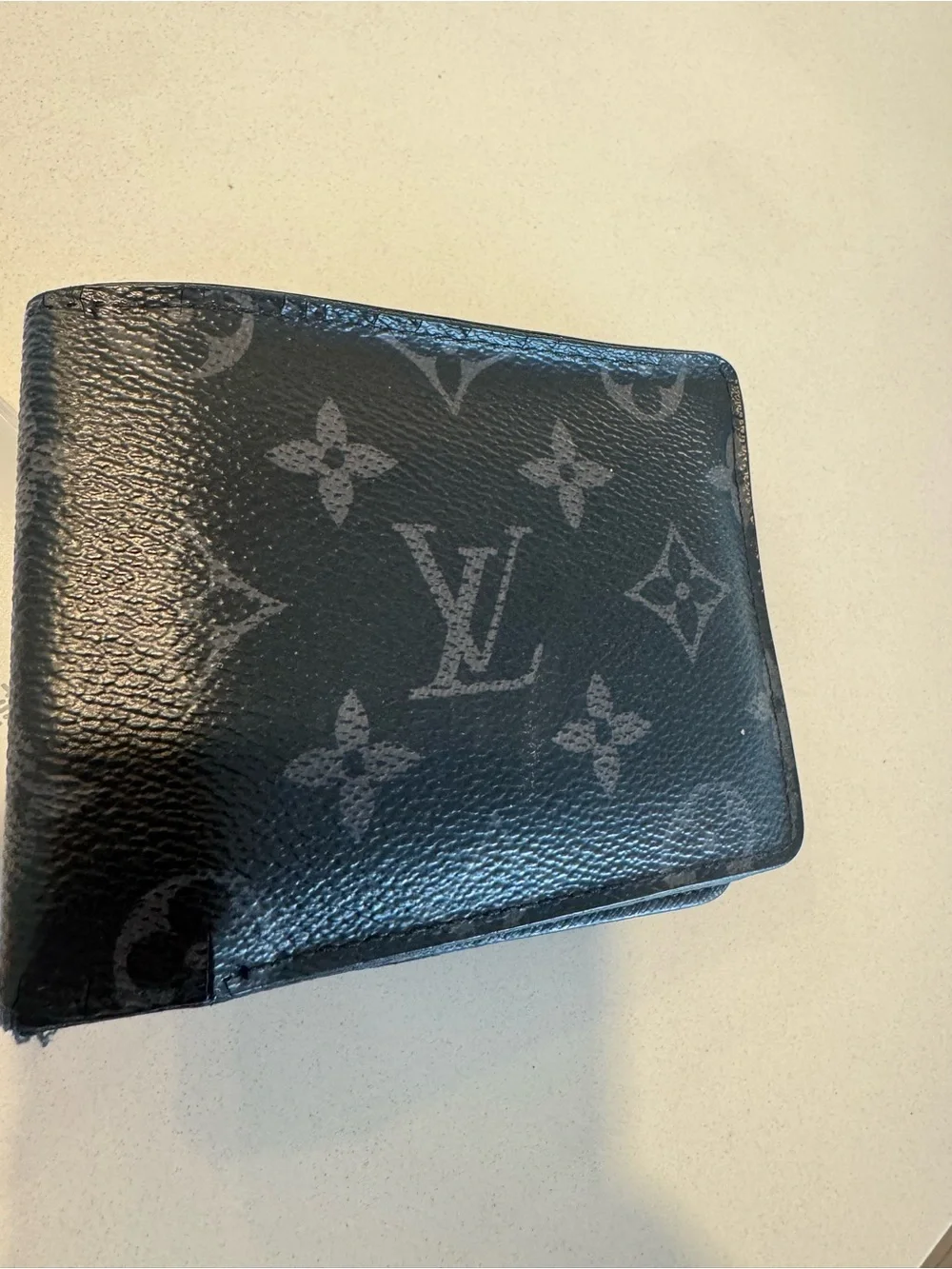 Louis Vuitton Monogram Eclipse Canvas Bi-Fold Wallet - Black & Gray